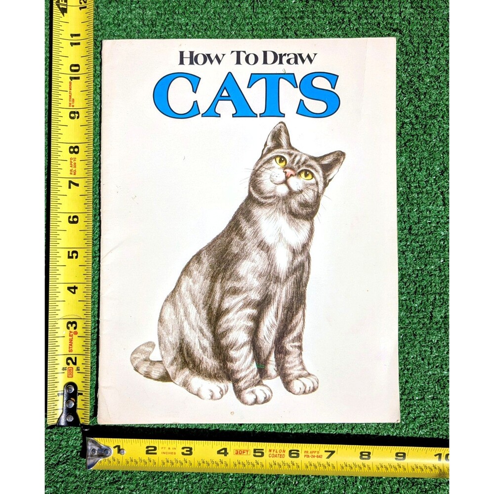 How to Draw Cats Softcover Book Instructional Illustrated Art-Janet Rancan GUC